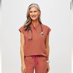 Figs Terracotta Scrubs Set